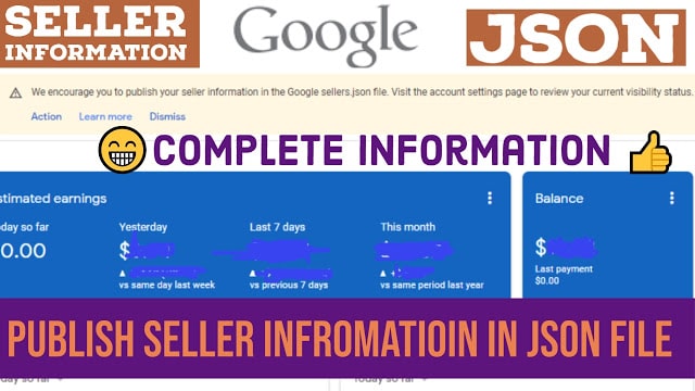 Publish your seller information in the Google sellers.json file