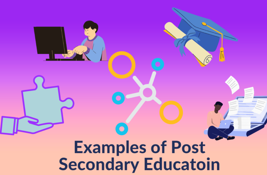 Examples of Post secondary education