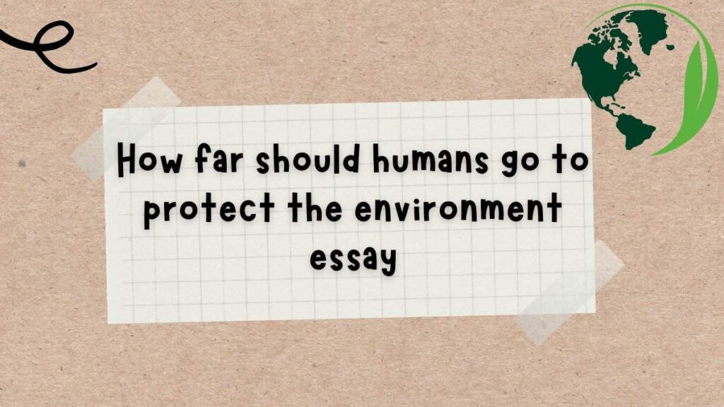 How far should humans go to protect the environment essay