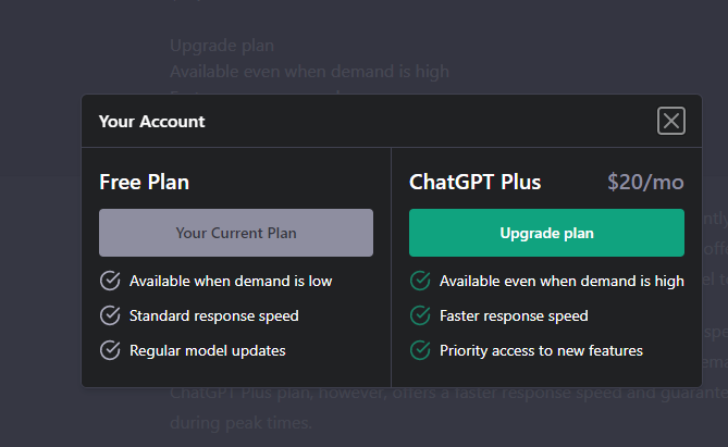 Chat GPT New Plans