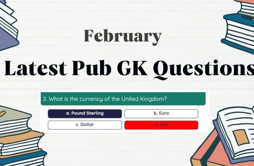 Pub gk questions and answers