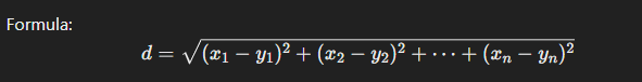N-Dimensional Euclidean Space formula